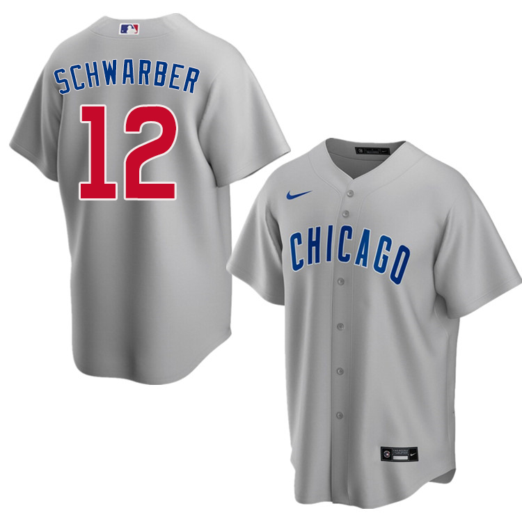 Nike Men #12 Kyle Schwarber Chicago Cubs Baseball Jerseys Sale-Gray